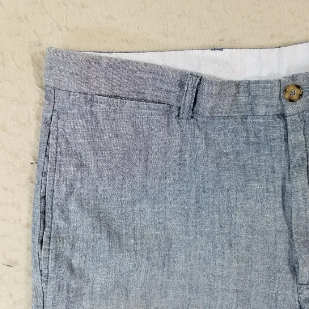 Roundtree & Yorke casuals shorts men's 38x9 blue denim chambray preppy outdoor